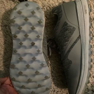 Grey and light blue women’s Skechers Go Golf shoes